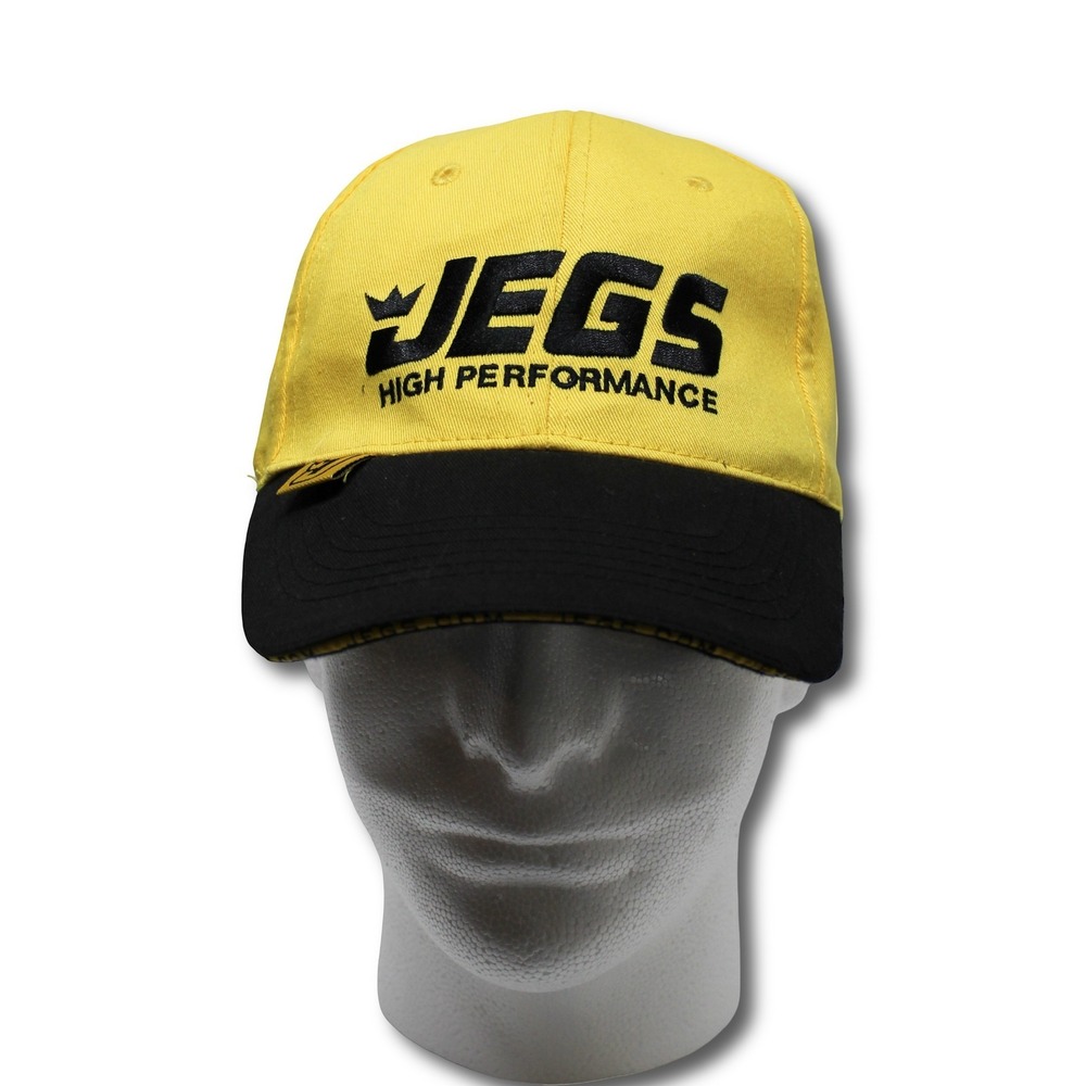JEGS High Performance Yellow‎ Black Adjustable Cap